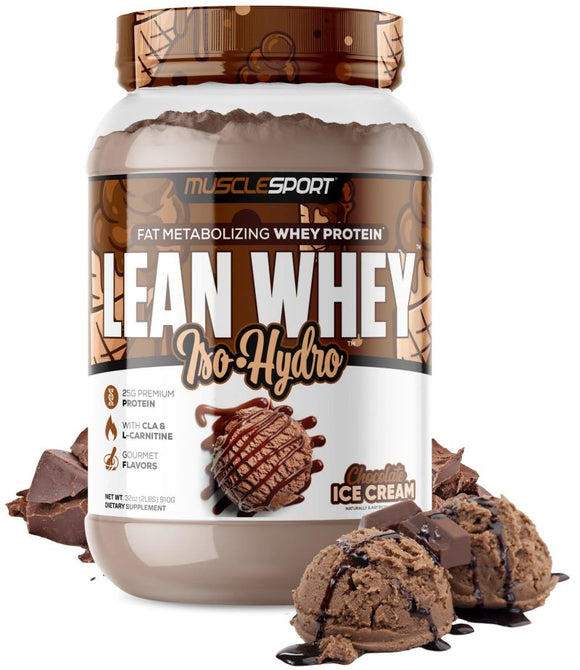 MuscleSport Lean Whey Iso-Hydro Chocolate Ice Cream 2 lbs|Protein|Bodyandfitness.com