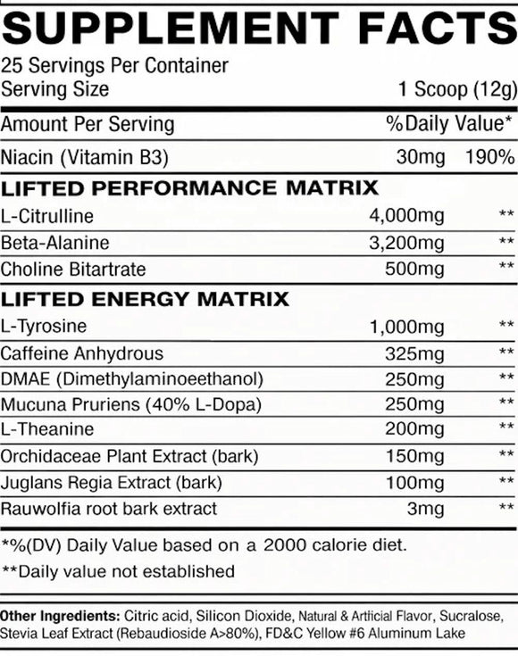 MuscleSport Lifted High Energy Pre-Workout|Pre Workout|Bodyandfitness.com