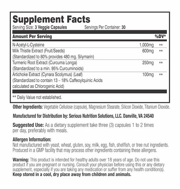 Serious Nutrition Solutions SNS Liver Assists XT 90 vcaps|Liver Support|Bodyandfitness.com