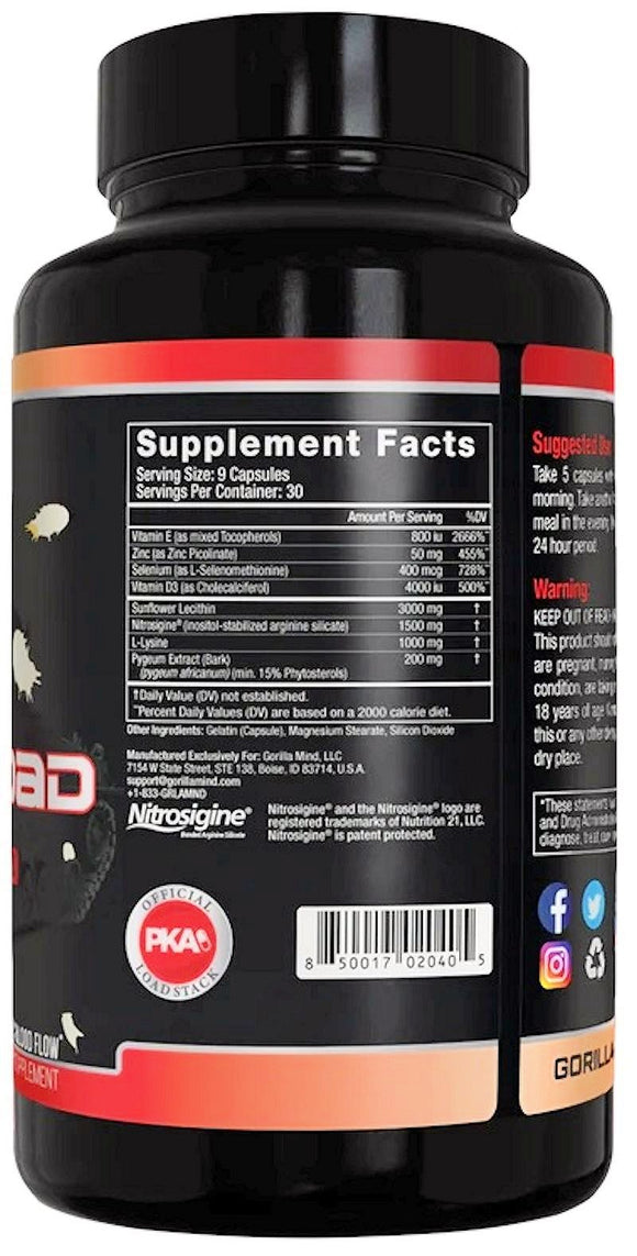 Gorilla Mind Lock & Load 180 Capsules