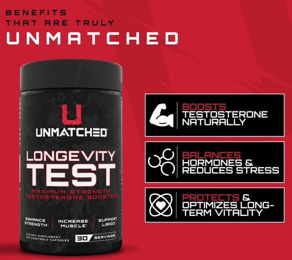 Unmatched Longevity Test 180 Caps|Test Booster|Bodyandfitness.com