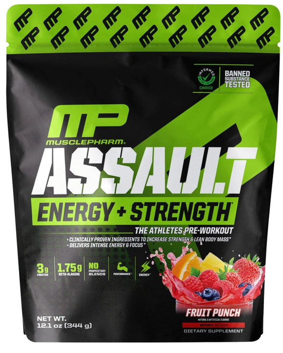 MusclePharm, Assault Energy + Strength 30 servings|Pre Workout|Bodyandfitness.com