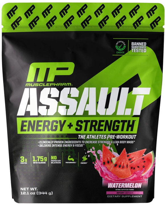 MusclePharm, Assault Energy + Strength 30 servings|Pre Workout|Bodyandfitness.com