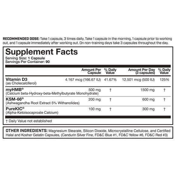 Magnum Nutraceuticals HMB Hard Muscle Builder 90 Capsules|Muscle Builder|Bodyandfitness.com