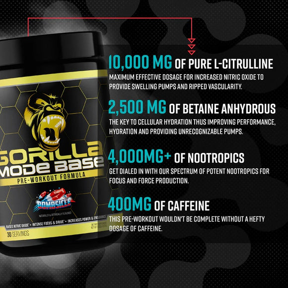 Gorilla Mind Gorilla Mode Base|Pre workout|Bodyandfitness.com