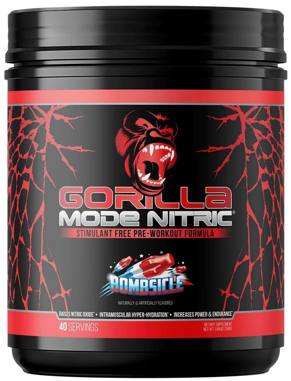 Gorilla Mind, Gorilla Mode Nitric, Stimulant Free, Pre-Workout