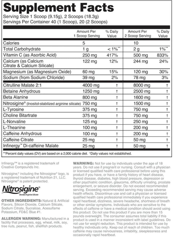 Nutrithority Mr. Fusion Pre-Workout fact