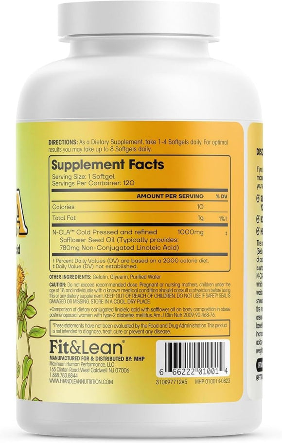 MHP Fit & Lean N-CLA, Reduces Belly Fat Better Than CLA, Boost Metabolism, Supports Lean Muscle, Stimulant Free,|CLA|Bodyandfitness.com