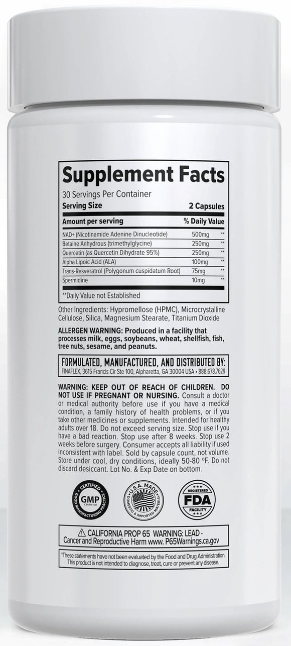 Finaflex NAD+ Cellular Energy 60 Capsules