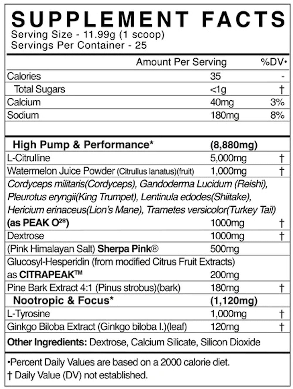 BlackMarket Labs AdreNOlyn Nitricoxide-Stim-Free facts