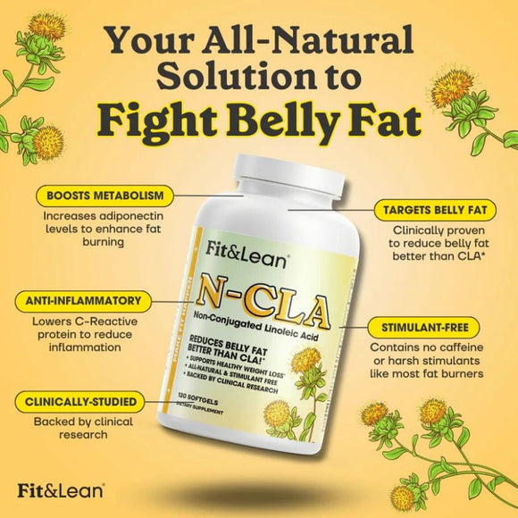 MHP Fit & Lean N-CLA, Reduces Belly Fat Better Than CLA, Boost Metabolism, Supports Lean Muscle, Stimulant Free,|CLA|Bodyandfitness.com