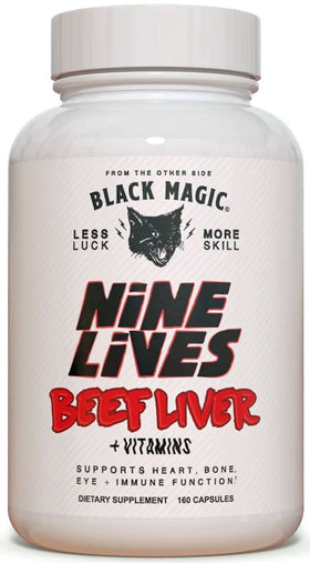 Black Magic Supply Nine Lives Beef Liver+ Vitamins 160 Capsules|Amino Acids|Bodyandfitness.com
