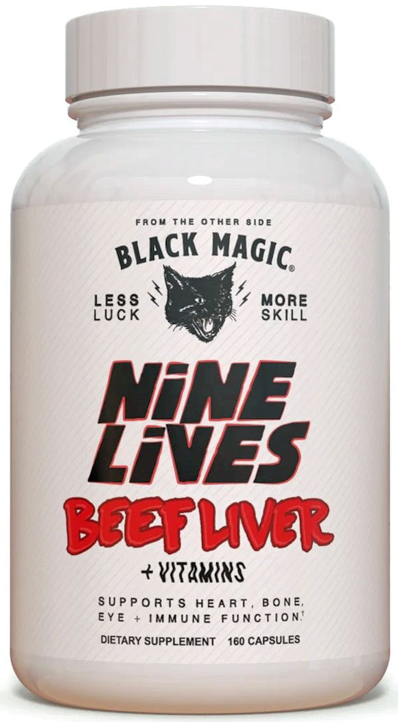 Black Magic Supply Nine Lives Beef Liver+ Vitamins 160 Capsules|Amino Acids|Bodyandfitness.com