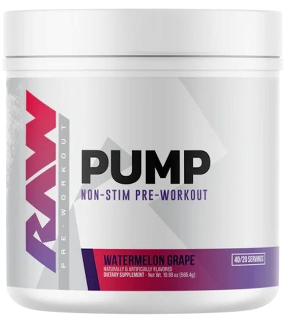 RAW Nutrition Pump Non Stim Pre-Workout 40 servings (Copy)|Pre-Workout|Bodyandfitness.com