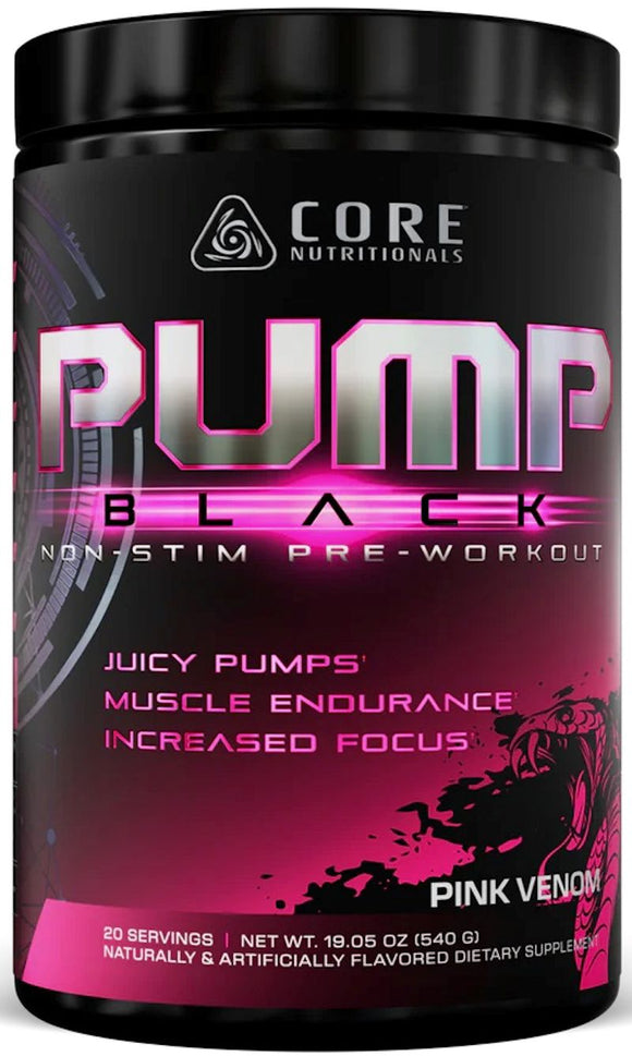 Core Nutritionals Pump Black Non-Stim Pre-Workout|Pre-Workout|Bodyandfitness.com