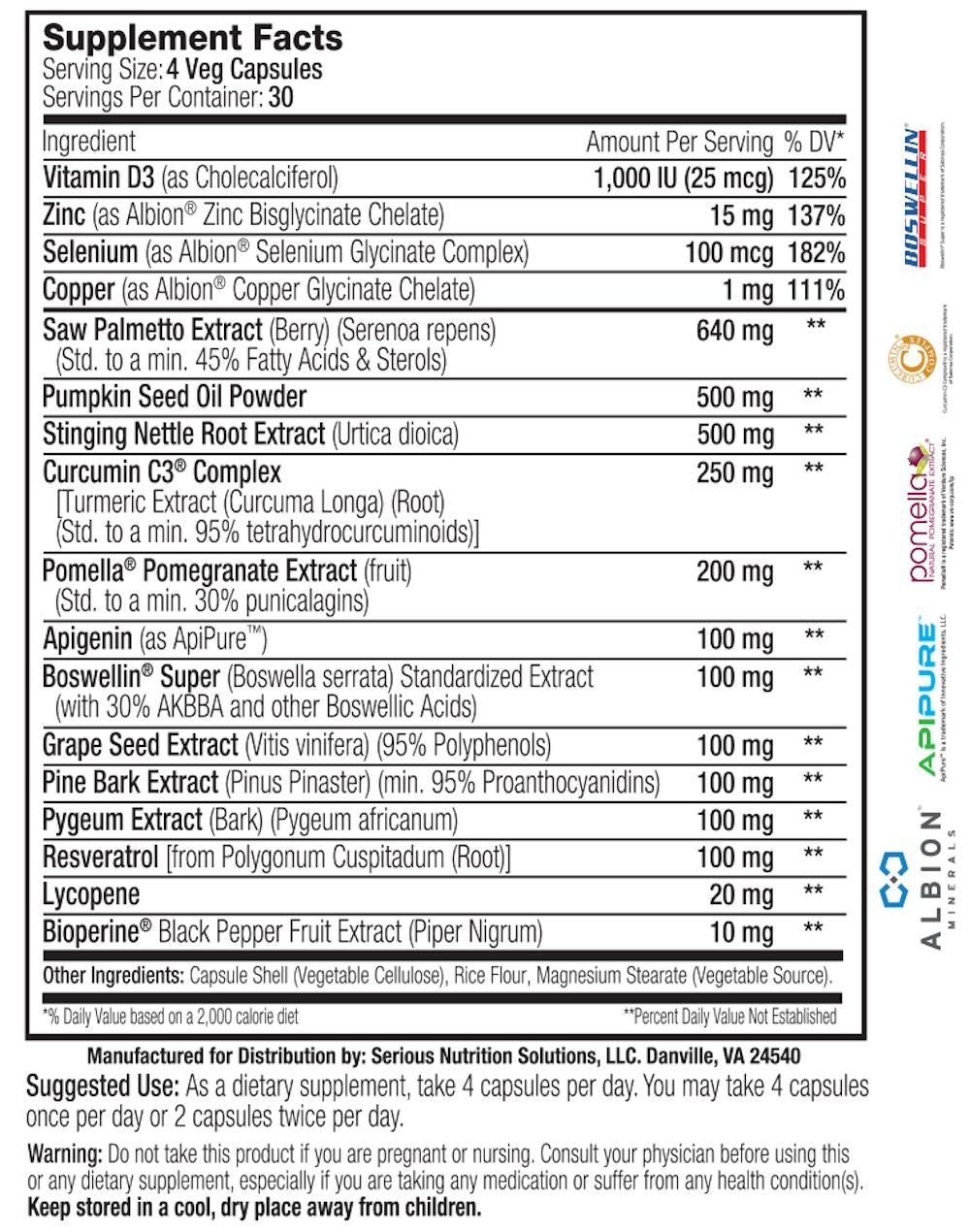 SNS Prostate Support XT fact