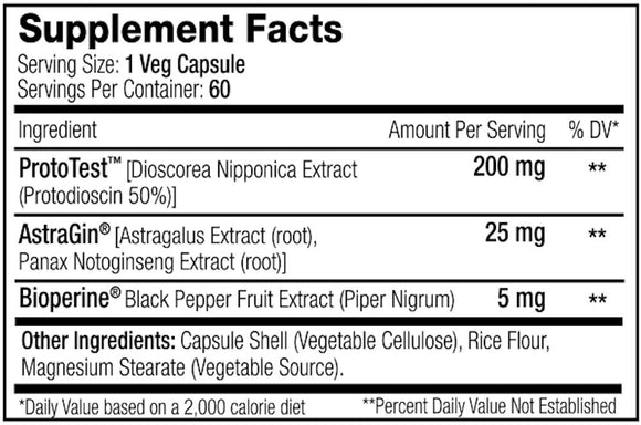 SNS Serious Nutrition Solutions ProtoTest XT - 60 Capsules|Test Booster|Bodyandfitness.com