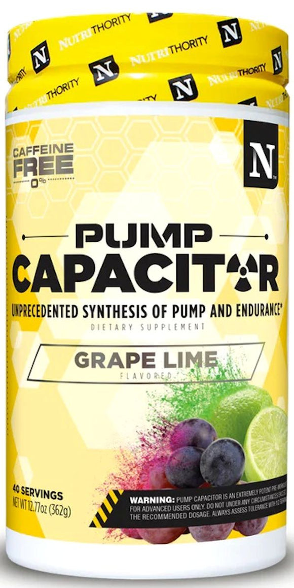 Nutrithority Pump Capacitor Non-Stim Sugar-Free 40 servings|Muscle Pumps|Bodyandfitness.com