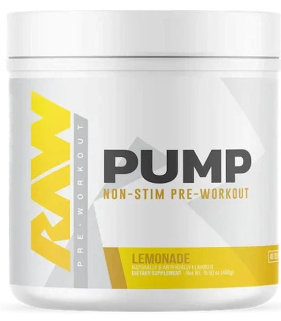 RAW Nutrition Pump Non Stim Pre-Workout 40 servings (Copy)|Pre-Workout|Bodyandfitness.com