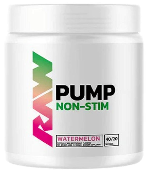 RAW Nutrition Pump Non Stim Pre-Workout 40 servings|Pre-Workout|Bodyandfitness.com