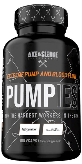 Axe & Sledge Pumpies Extreme Pumps 100 VCaps|Muscle Pump|Bodyandfitness.com