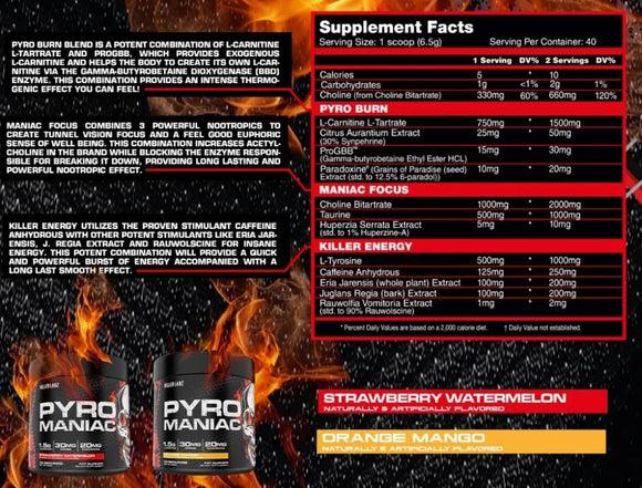 Killer Labz Pyro Maniac, Pre-Workout