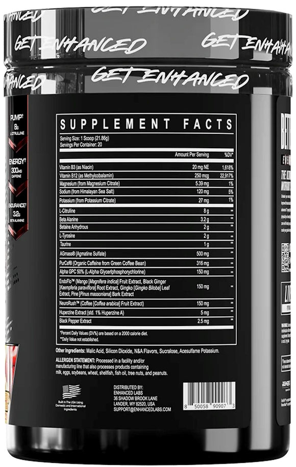 Enhanced Labs Rage 3.0 Pre-Workout|Pre Workout|Bodyandfitness.com
