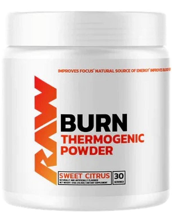 Raw Nutrition Burn Thermogenic Powder 30 Servings peach