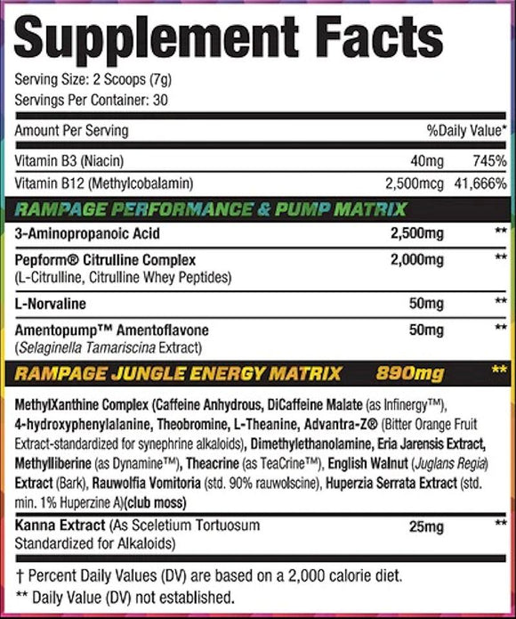 MuscleSport Rhino Rampage High Stim Pre-Workout|Pre Workout|Bodyandfitness.com