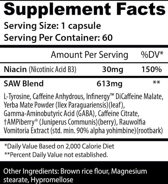 Insane Labz SAW Fat Burner 60 capsules|Fat Burner|Bodyandfitness.com