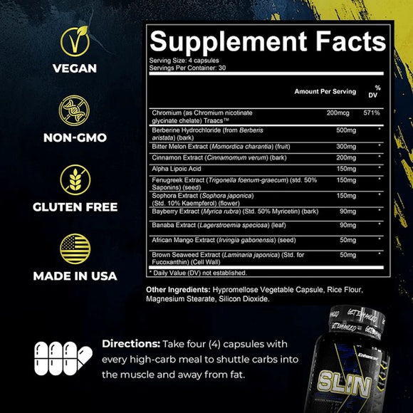 Enhanced Labs Slin Glucose Disposal 120 Caps|Sugar Control|Bodyandfitness.com