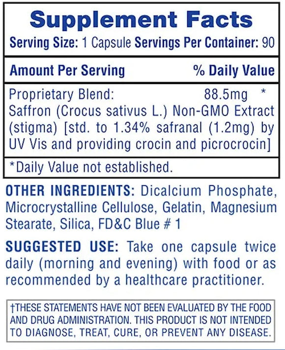 Hi-Tech Pharmaceuticals Saffron | 90 Capsules|Health|Bodyandfitness.com