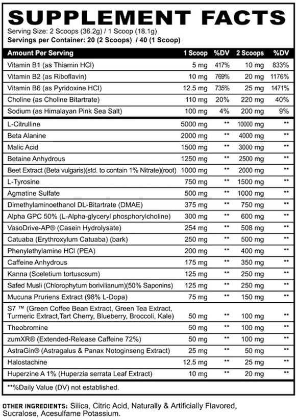 Panda Supps Sinister Savage Pre Workout - Black Magic 40 servings|Pre Workout|Bodyandfitness.com
