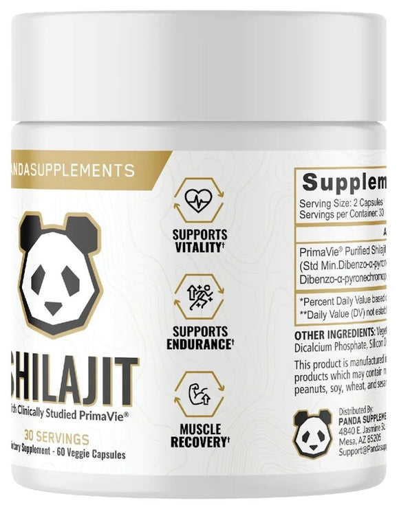 PANDA Shilaiit (PrimaVie Shilajit Extract - Fulvic Acid Complex 500 mg)|Muscle Builders|Bodyandfitness.com