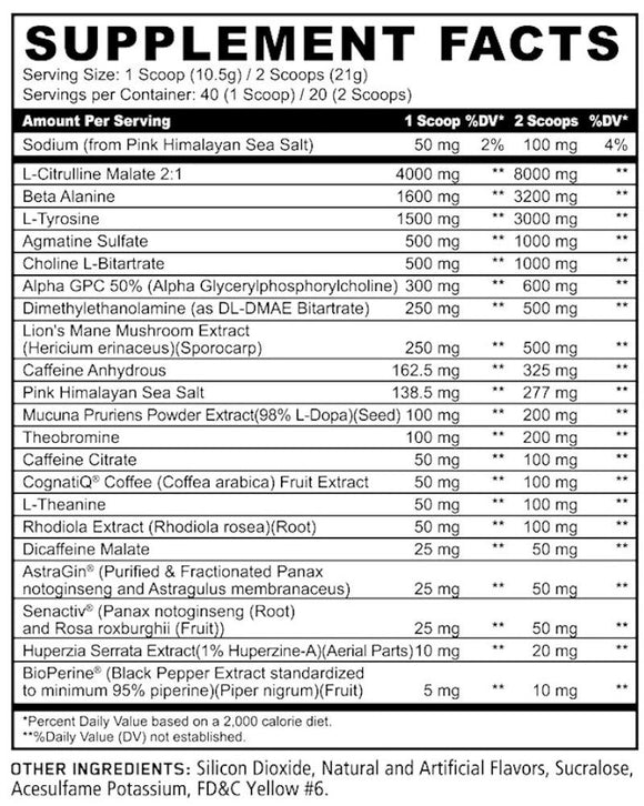 Panda Supps Skull Pre Workout 40 servings|Pre Workout|Bodyandfitness.com