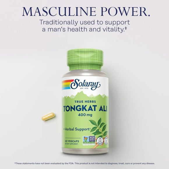 Solaray Tongkat Ali 400 mg, 60 VegCaps|Test Booster|Bodyandfitness.com