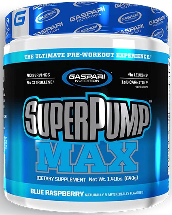 Gaspari Nutrition SuperPump MAX 40 servings blue