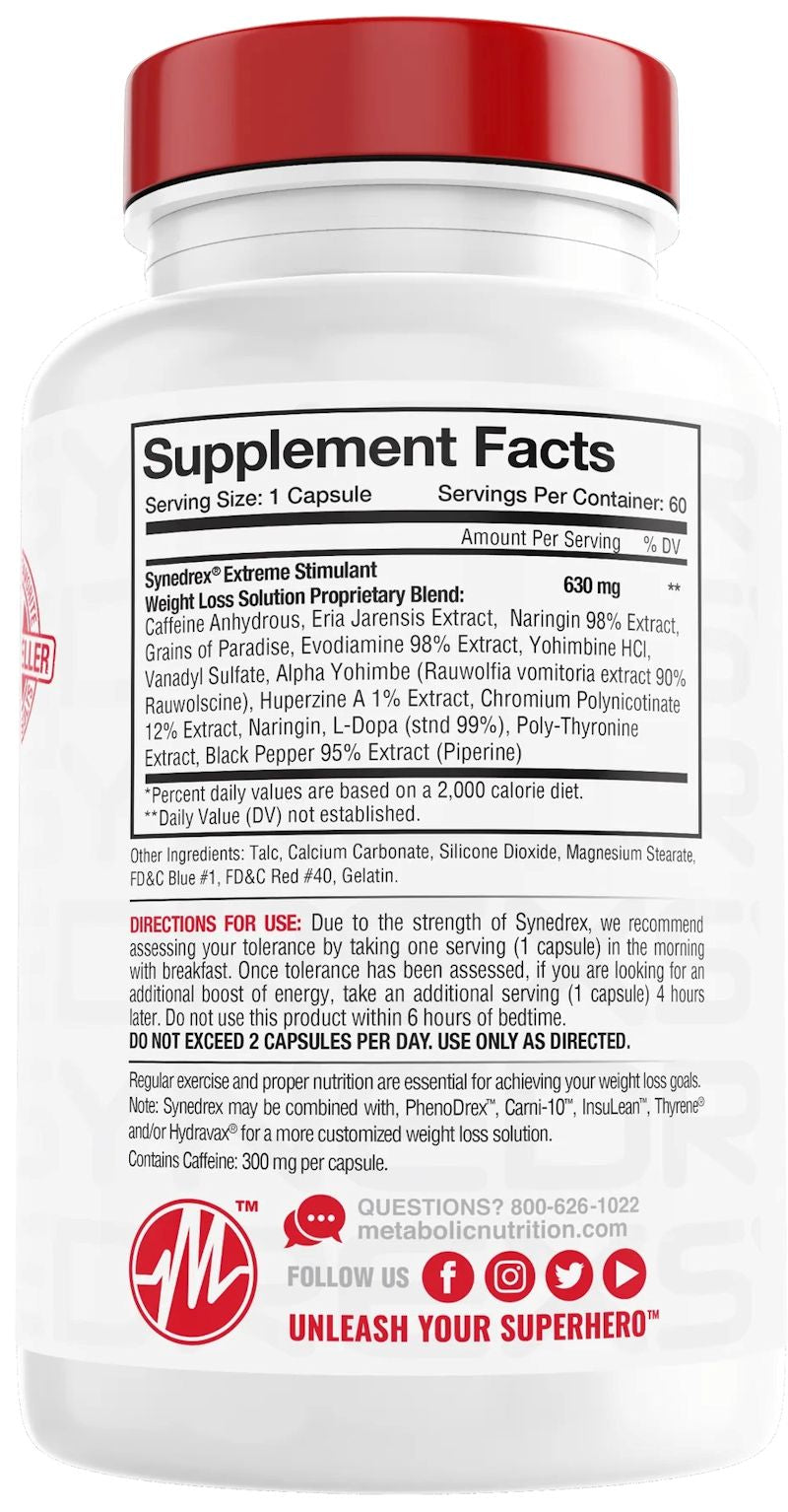 Synedrex Metabolic Nutrition 60 caps back