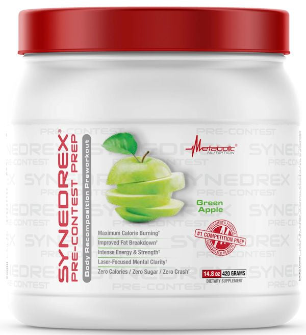 Metabolic Nutrition Synedrex Pre-Workout 60 Servings apple