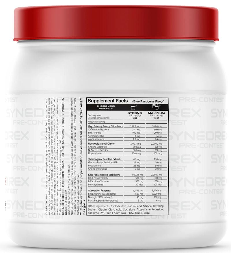 Metabolic Nutrition Synedrex Pre-Workout 60 Servings back