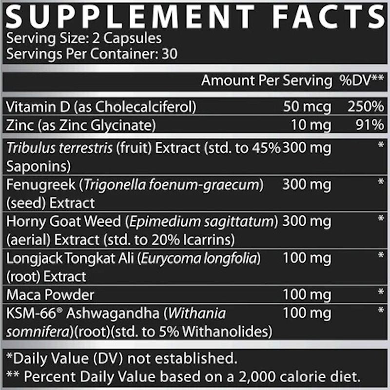 Nutrex T-UP Test Booster 60 Capsules fact