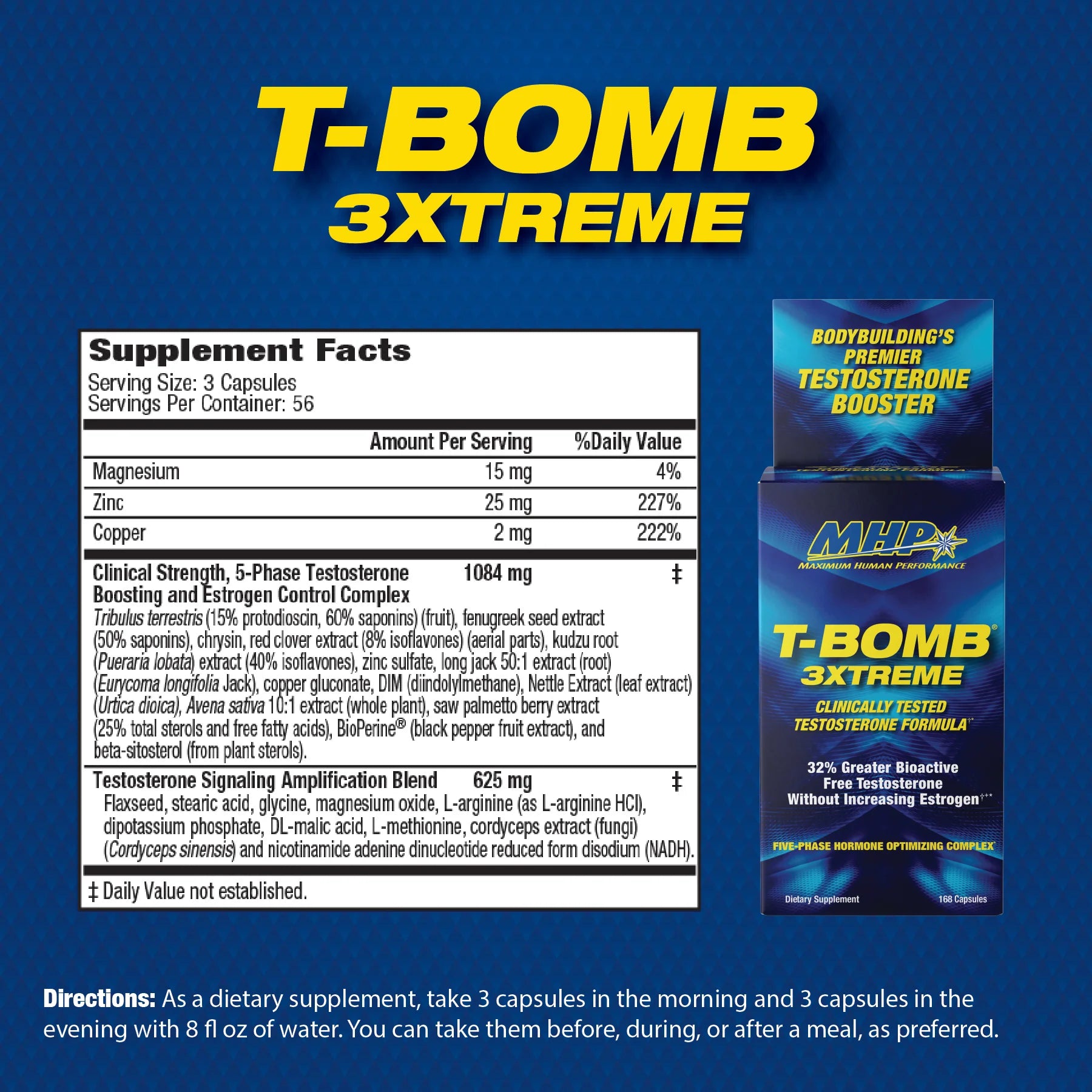 MHP T-Bomb 3Xtreme 168 Tabs