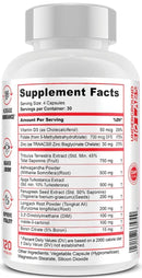 Panda Supps TEST Testosterone Booster 120 Capsules|Test Booster|Bodyandfitness.com