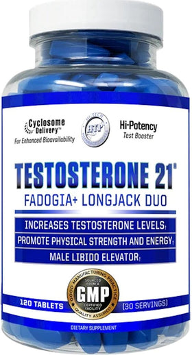 Hi-Tech Pharmaceuticals Testosterone 21 120 Tablets|Test Booster|Bodyandfitness.com