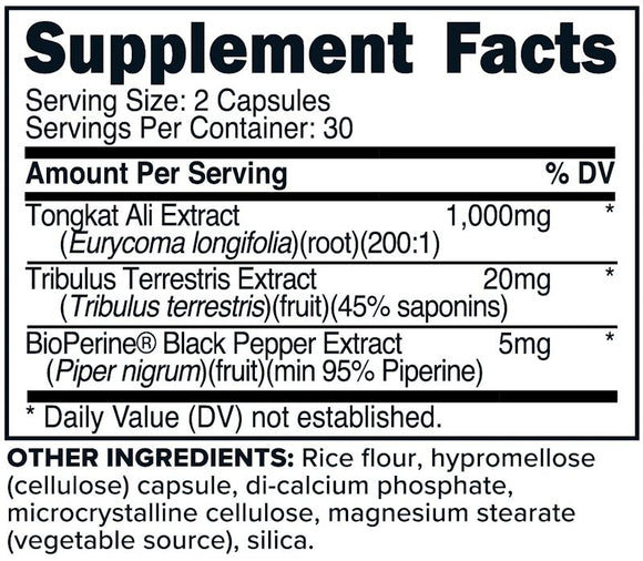 PrimaForce Tongkat Ali Complex 60 Capsules|Test Booster|Bodyandfitness.com