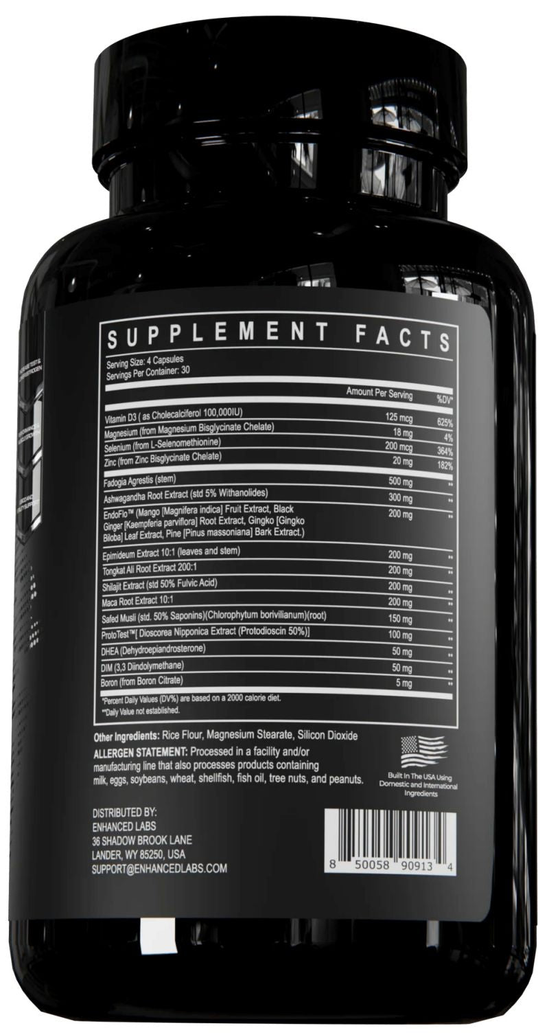 Enhanced Labs Top T 120 Capsules back