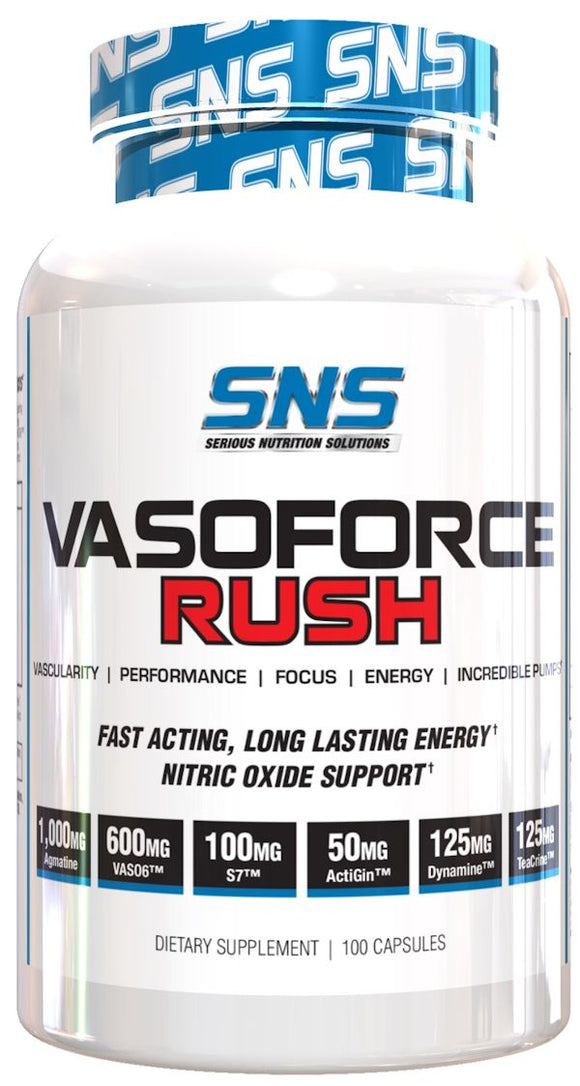 Serious Nutrition Solutions SNS Vasoforce Rush 100 Caps|Pre Workout|Bodyandfitness.com
