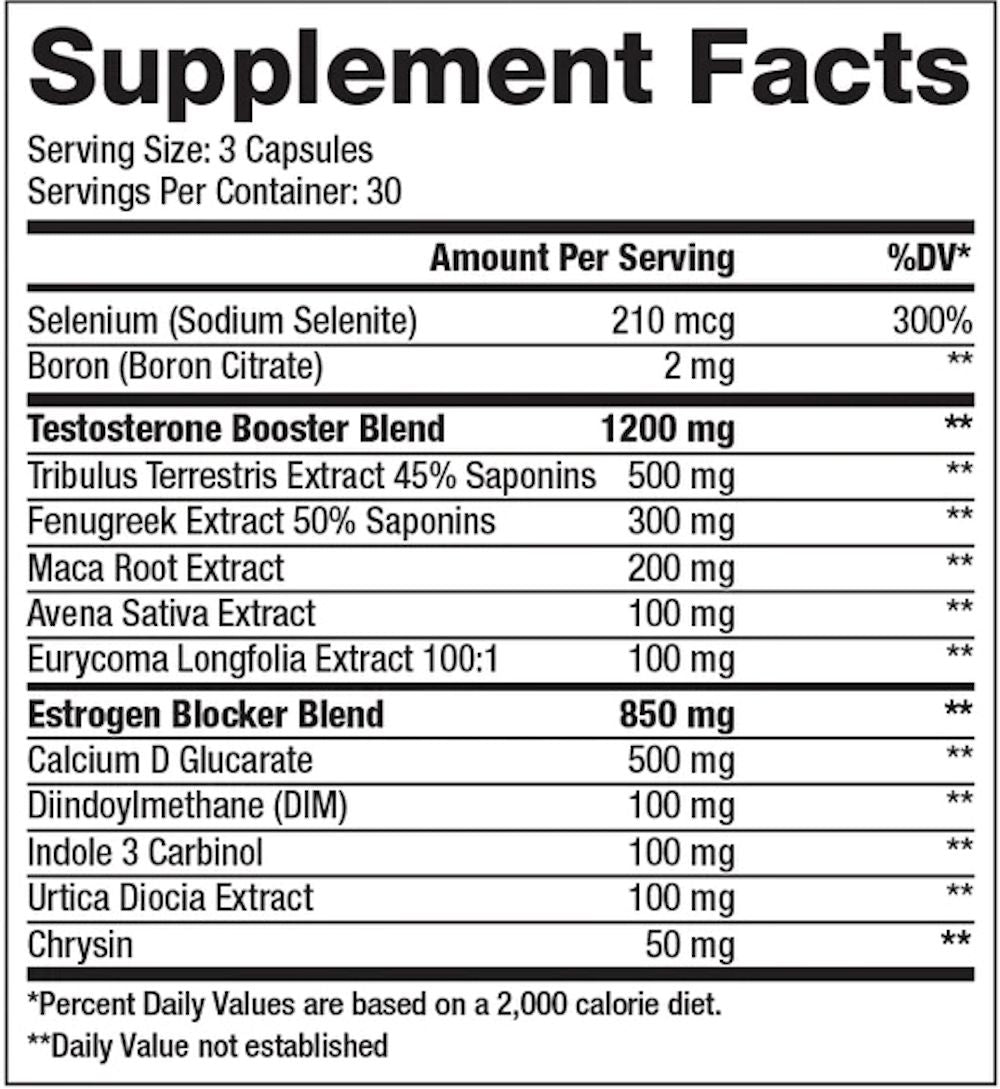 Gaspari Nutrition Viradex XT 90 Capsules fact