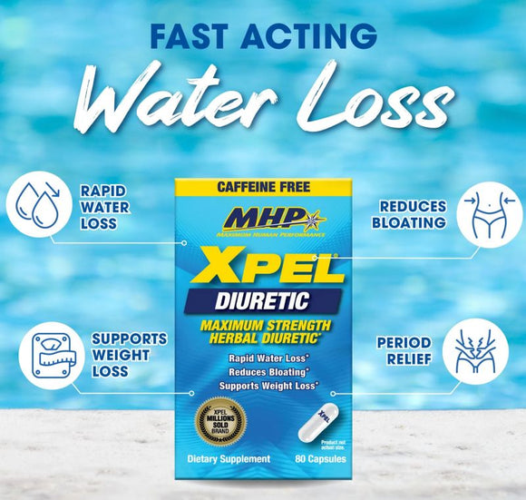 MHP Xpel Caffeine Free 80 Caps|Diuretics|Bodyandfitness.com
