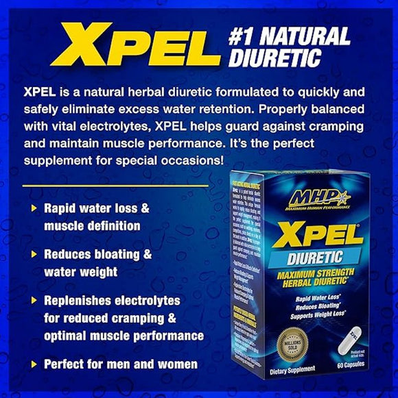 MHP Xpel Diuretic 80 caps|Diuretics|Bodyandfitness.com